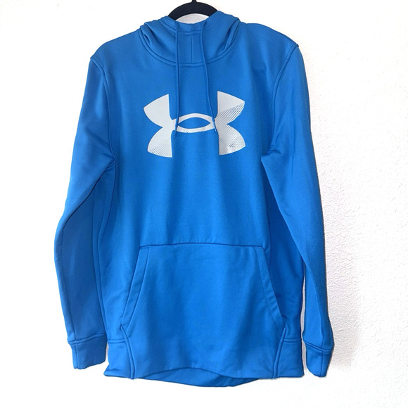 Under Armour Blue/Gray Pullover Hoodie Size Small - Picture 2 of 8